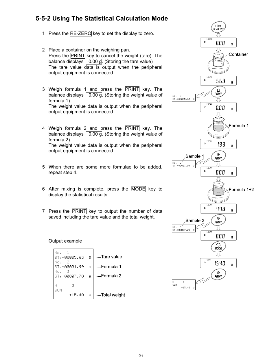 5-2 using the statistical calculation mode | A&D FX-i SERIES User Manual | Page 23 / 72