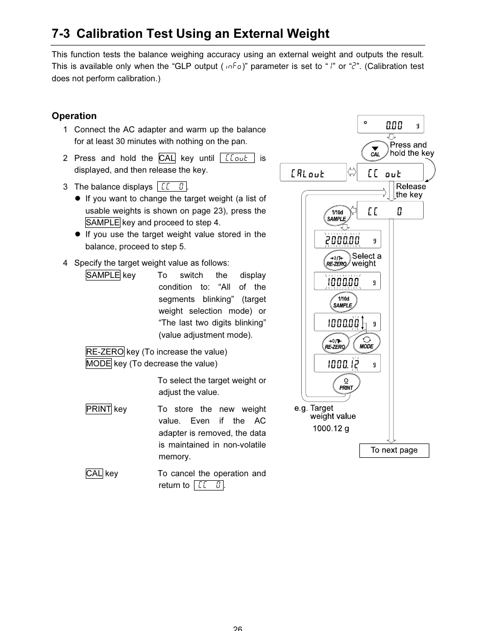 3 calibration test using an external weight | A&D FX-i SERIES User Manual | Page 28 / 72