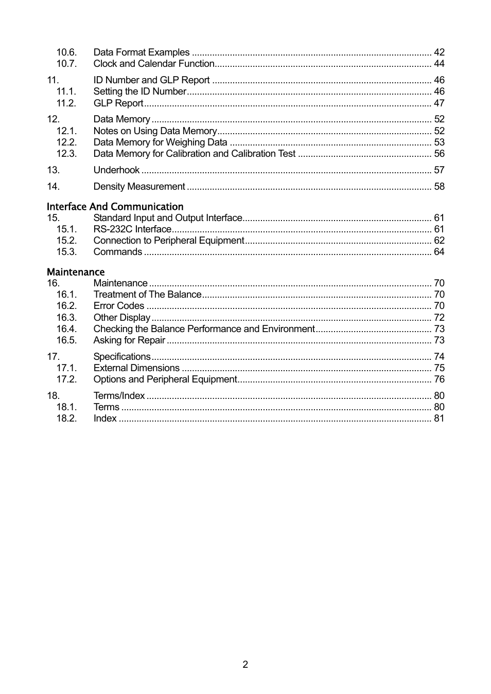 A&D A & D Analytical Balance GH-120/GH-200/GH-300/GH-202/GH-252 User Manual | Page 4 / 86