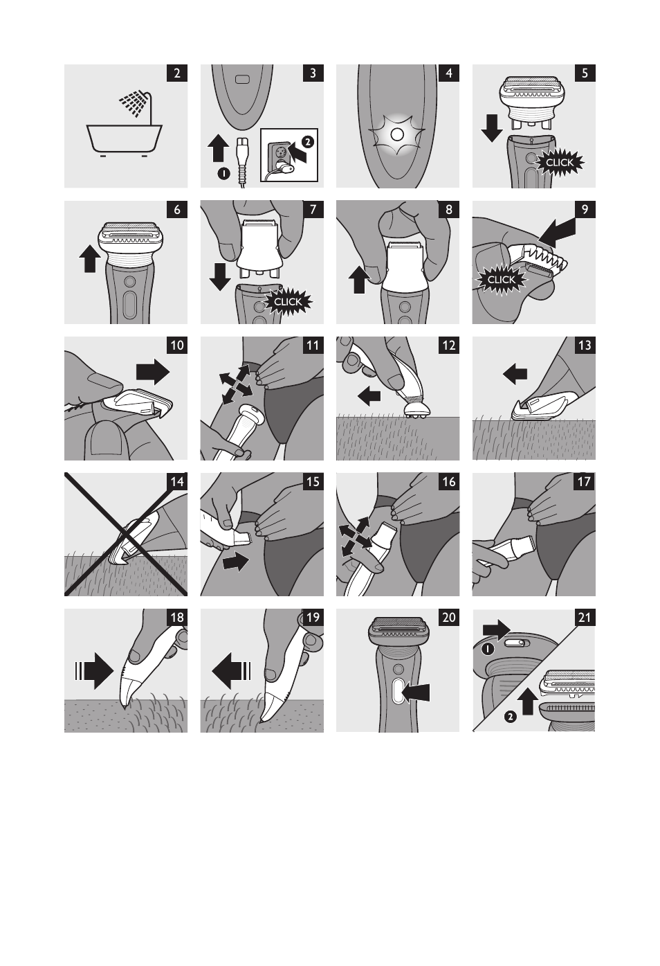 Philips Ladyshave Sensitive User Manual | Page 105 / 108