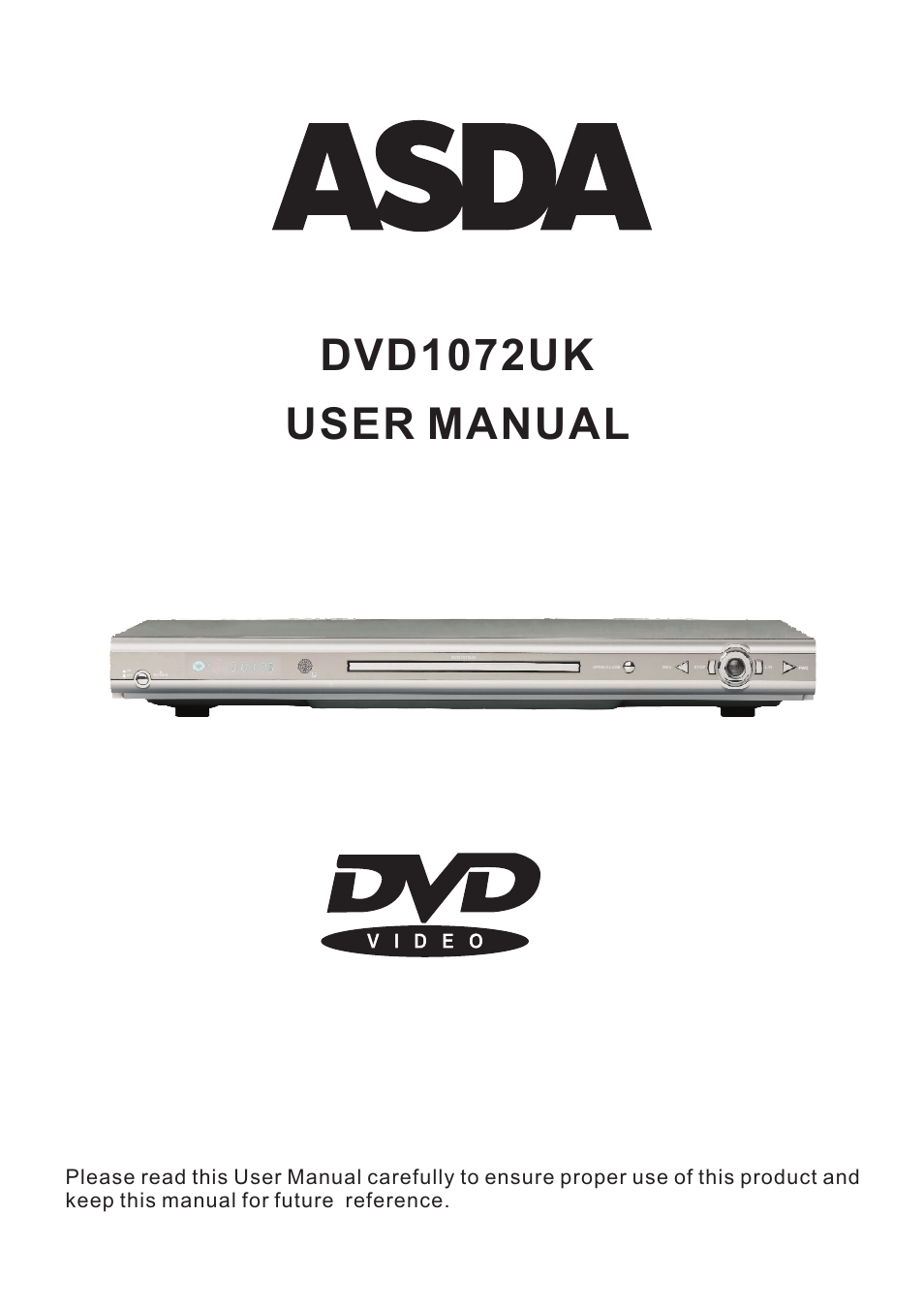 Asda DVD1072UK User Manual | 22 pages