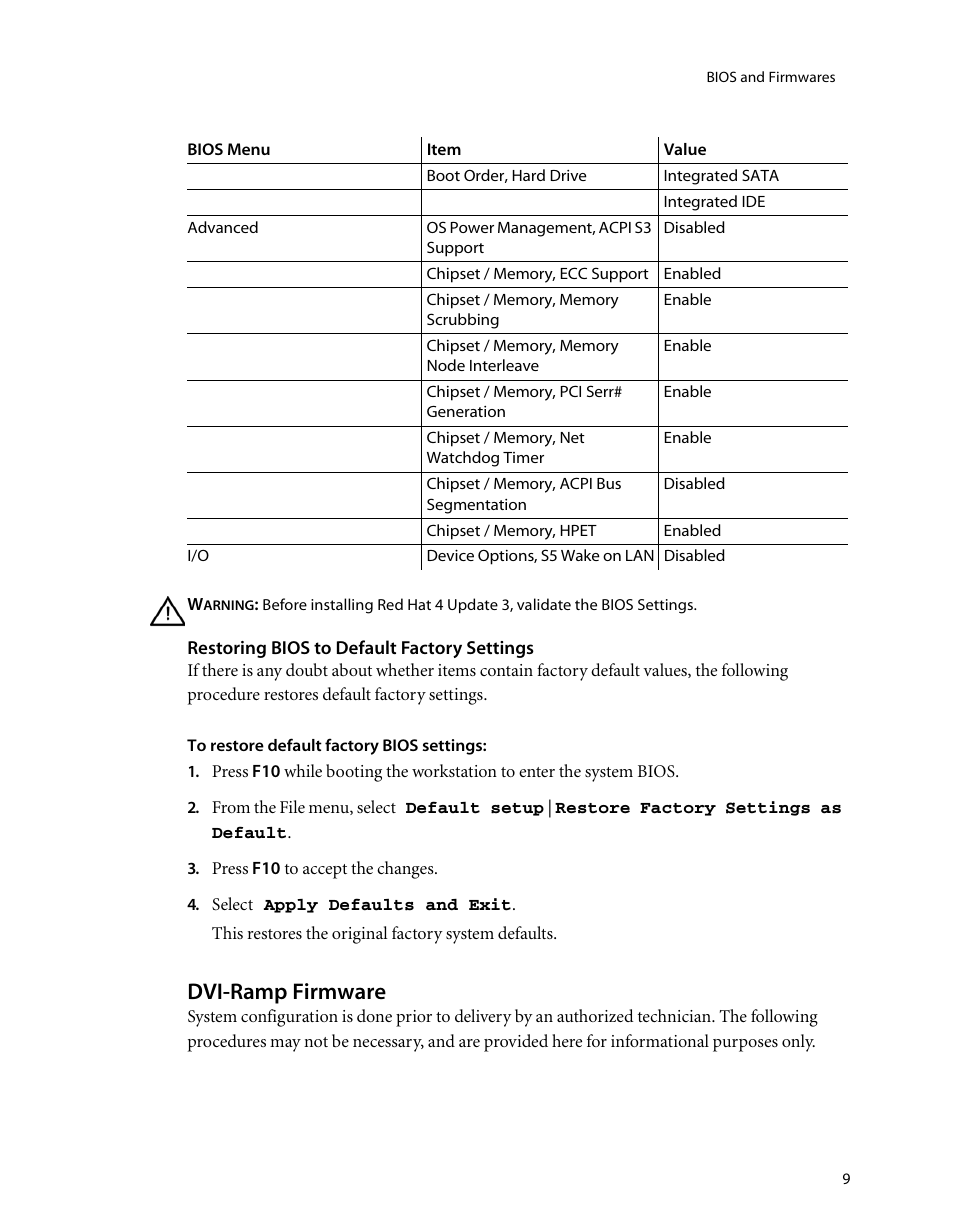Dvi-ramp firmware | Autodesk HP Workstation xw9400 User Manual | Page 15 / 44
