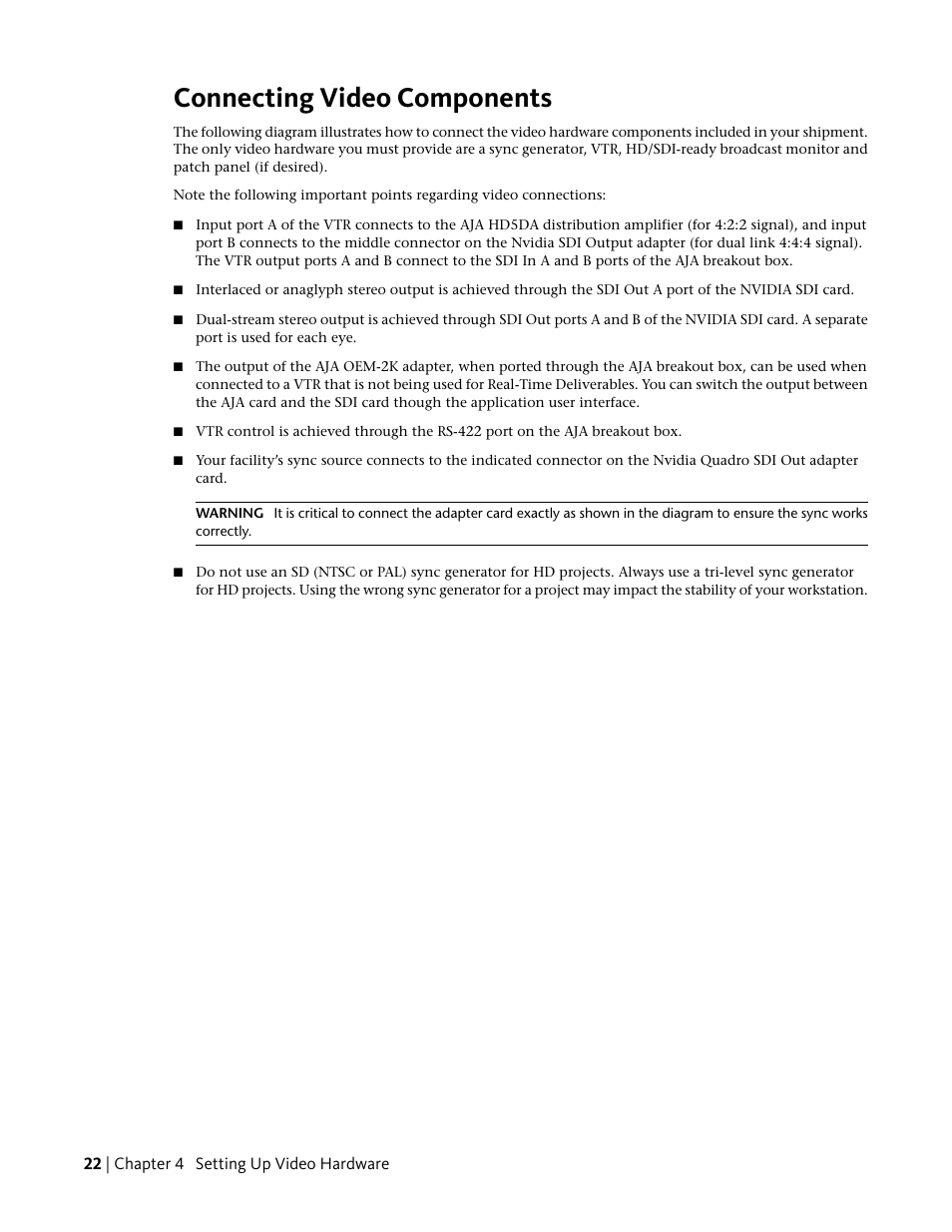 Connecting video components | Autodesk Z800 User Manual | Page 26 / 52