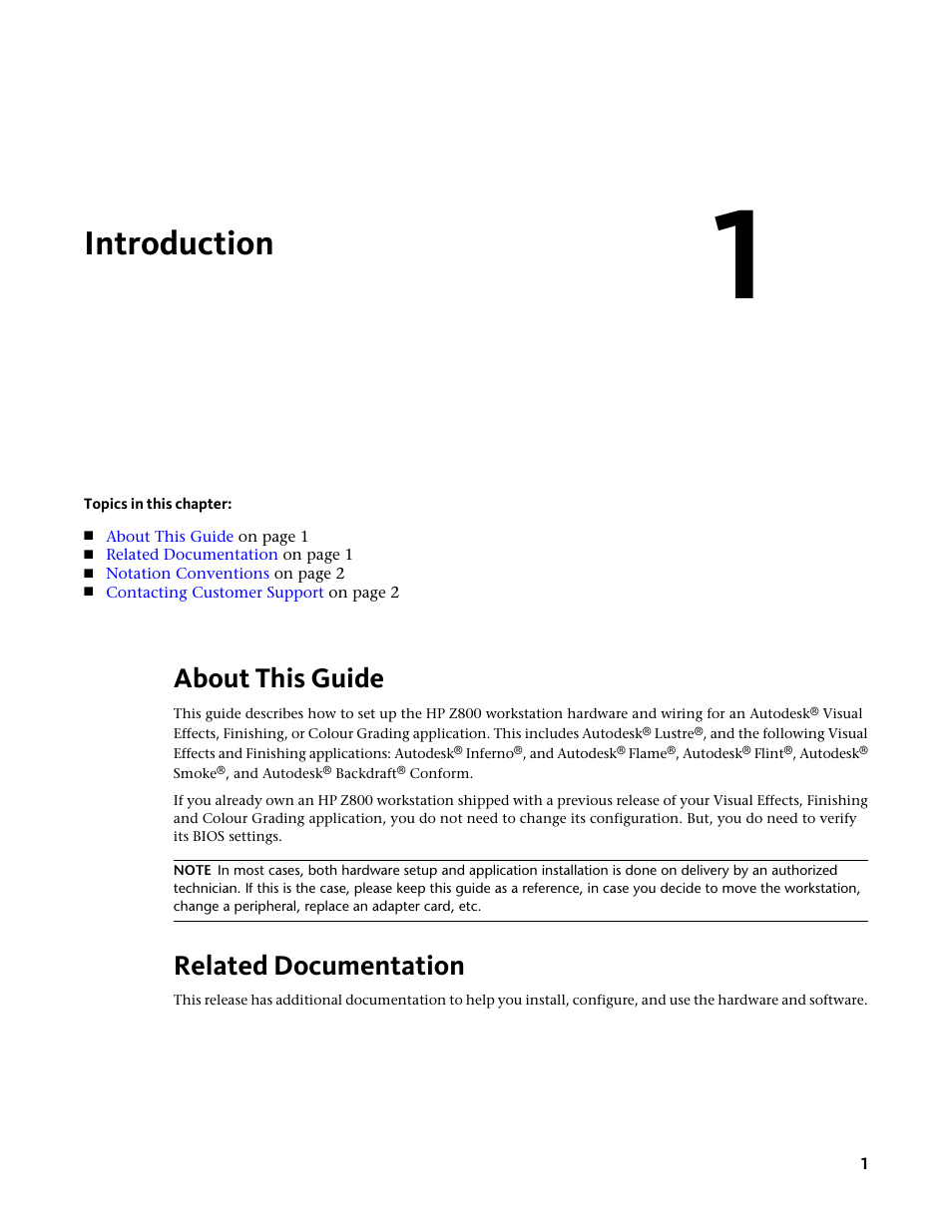 Introduction, About this guide, Related documentation | Autodesk Z800 User Manual | Page 5 / 52