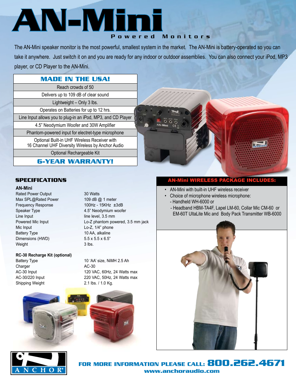 Anchor Audio AN-Mini User Manual | 1 page