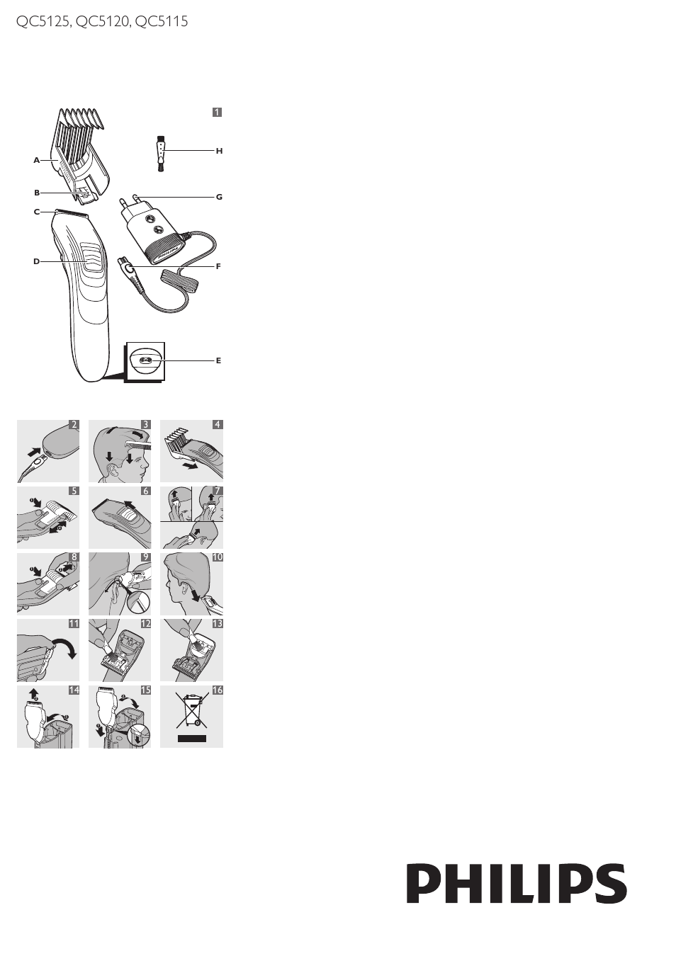 Philips HAIRCLIPPER Series 3000 Haarschneider User Manual | 5 pages