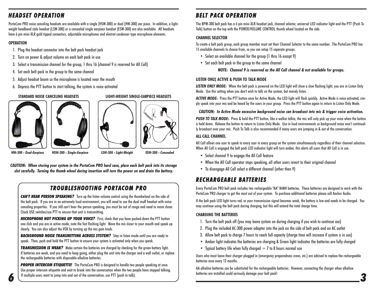 Anchor Audio BPW-300 User Manual | Page 3 / 4
