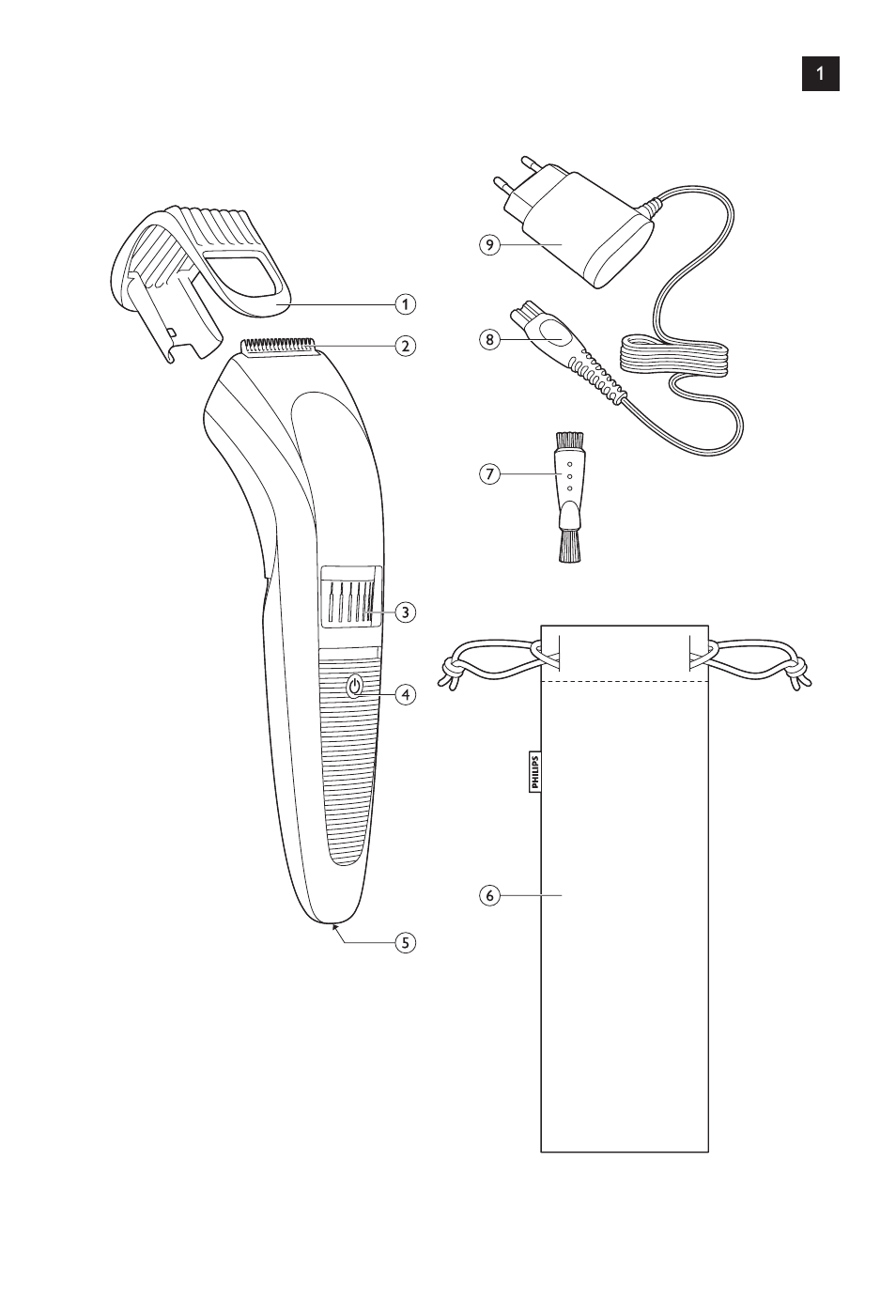 Philips BEARDTRIMMER Series 3000 Barttrimmer (Dreitagebart-Funktion) User Manual | Page 2 / 96