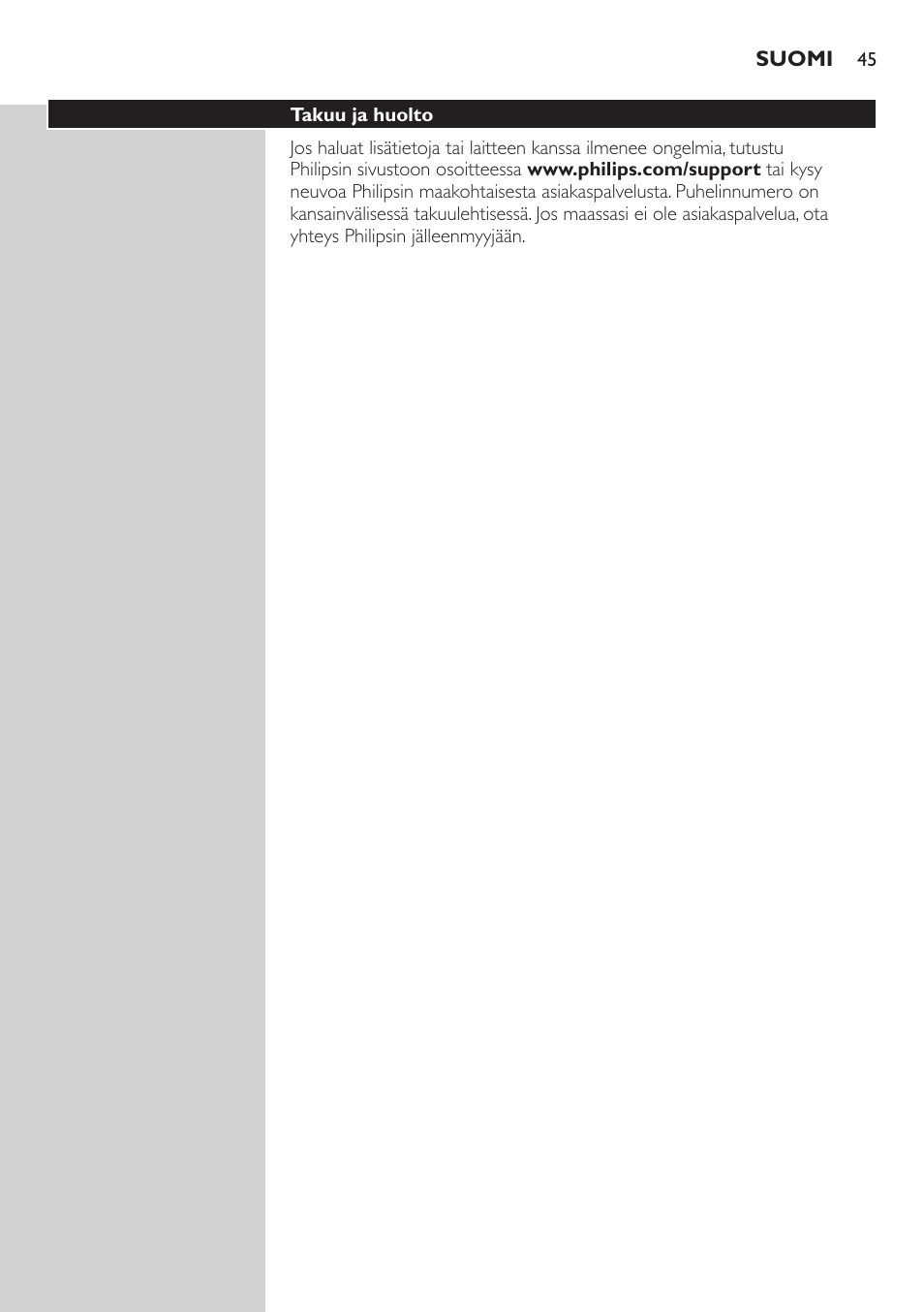 Philips BEARDTRIMMER Series 3000 Barttrimmer (Dreitagebart-Funktion) User Manual | Page 45 / 96