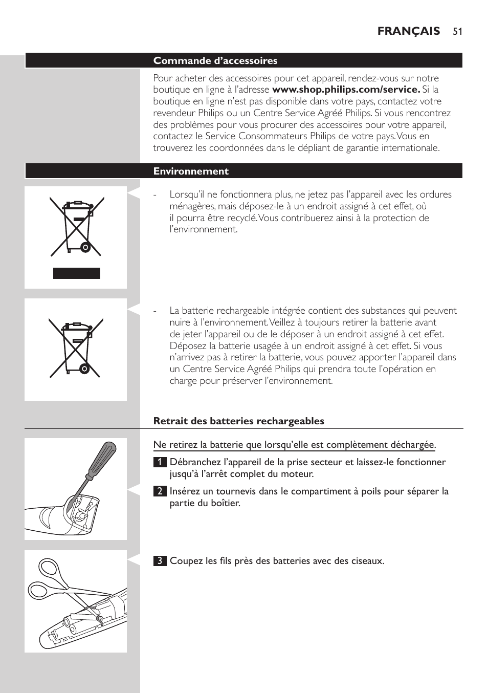 Philips BEARDTRIMMER Series 3000 Barttrimmer (Dreitagebart-Funktion) User Manual | Page 51 / 96