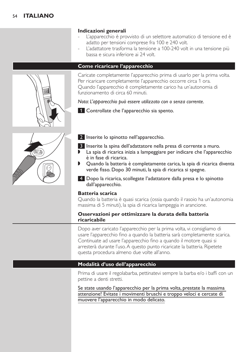 Philips BEARDTRIMMER Series 3000 Barttrimmer (Dreitagebart-Funktion) User Manual | Page 54 / 96