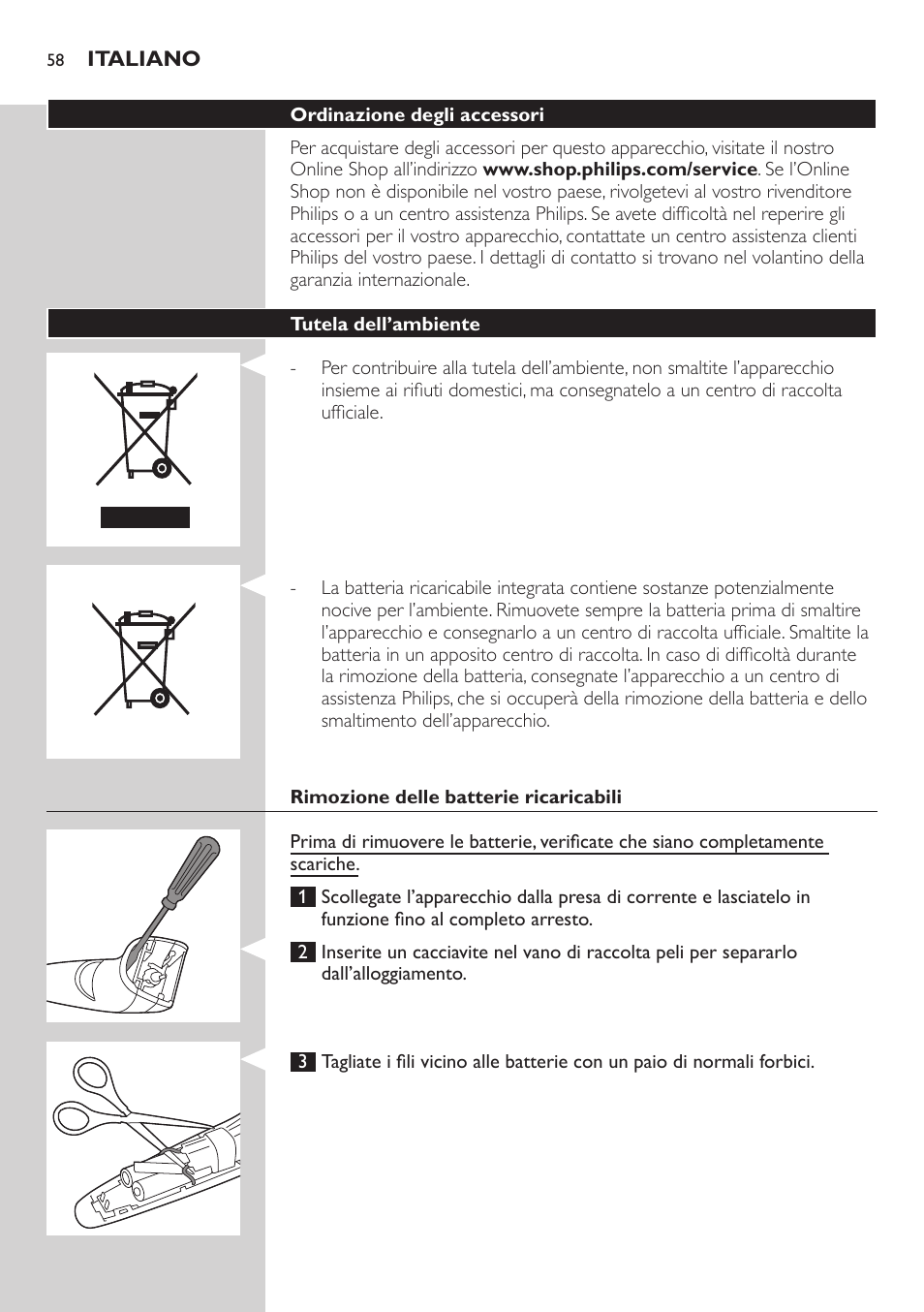 Philips BEARDTRIMMER Series 3000 Barttrimmer (Dreitagebart-Funktion) User Manual | Page 58 / 96