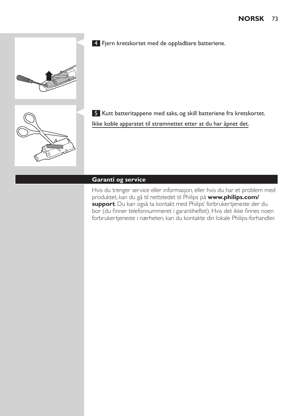 Philips BEARDTRIMMER Series 3000 Barttrimmer (Dreitagebart-Funktion) User Manual | Page 73 / 96