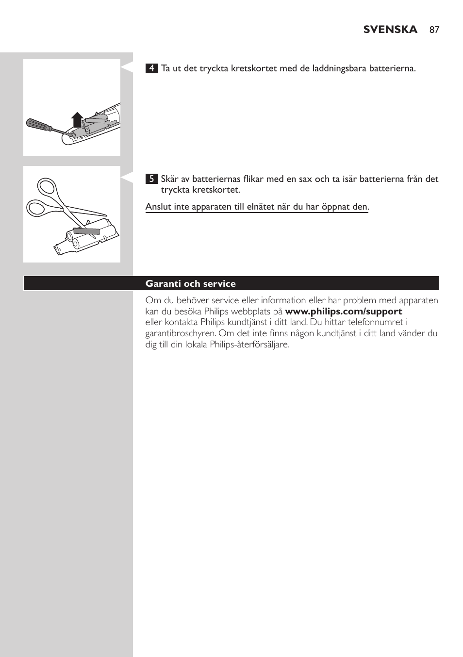 Philips BEARDTRIMMER Series 3000 Barttrimmer (Dreitagebart-Funktion) User Manual | Page 87 / 96