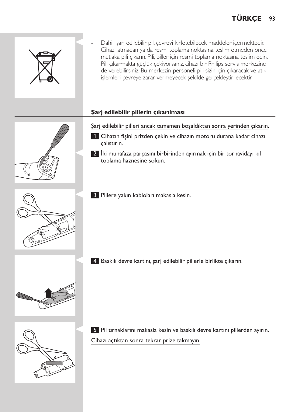 Philips BEARDTRIMMER Series 3000 Barttrimmer (Dreitagebart-Funktion) User Manual | Page 93 / 96