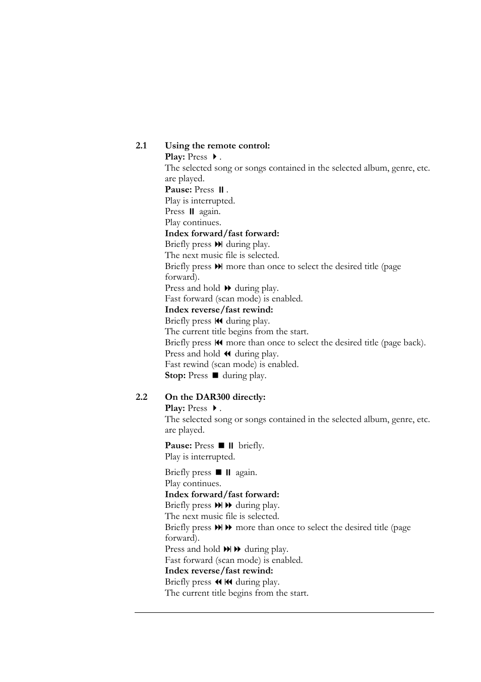 Play | Arcus Premium Class Digital Audio Recorder 300 User Manual | Page 16 / 47