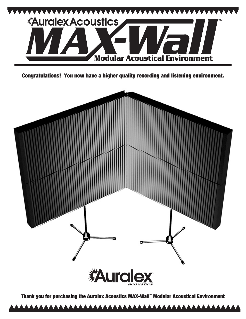 Auralex Acoustics Modular Acoustical Environment MAX-Wall User Manual | 4 pages