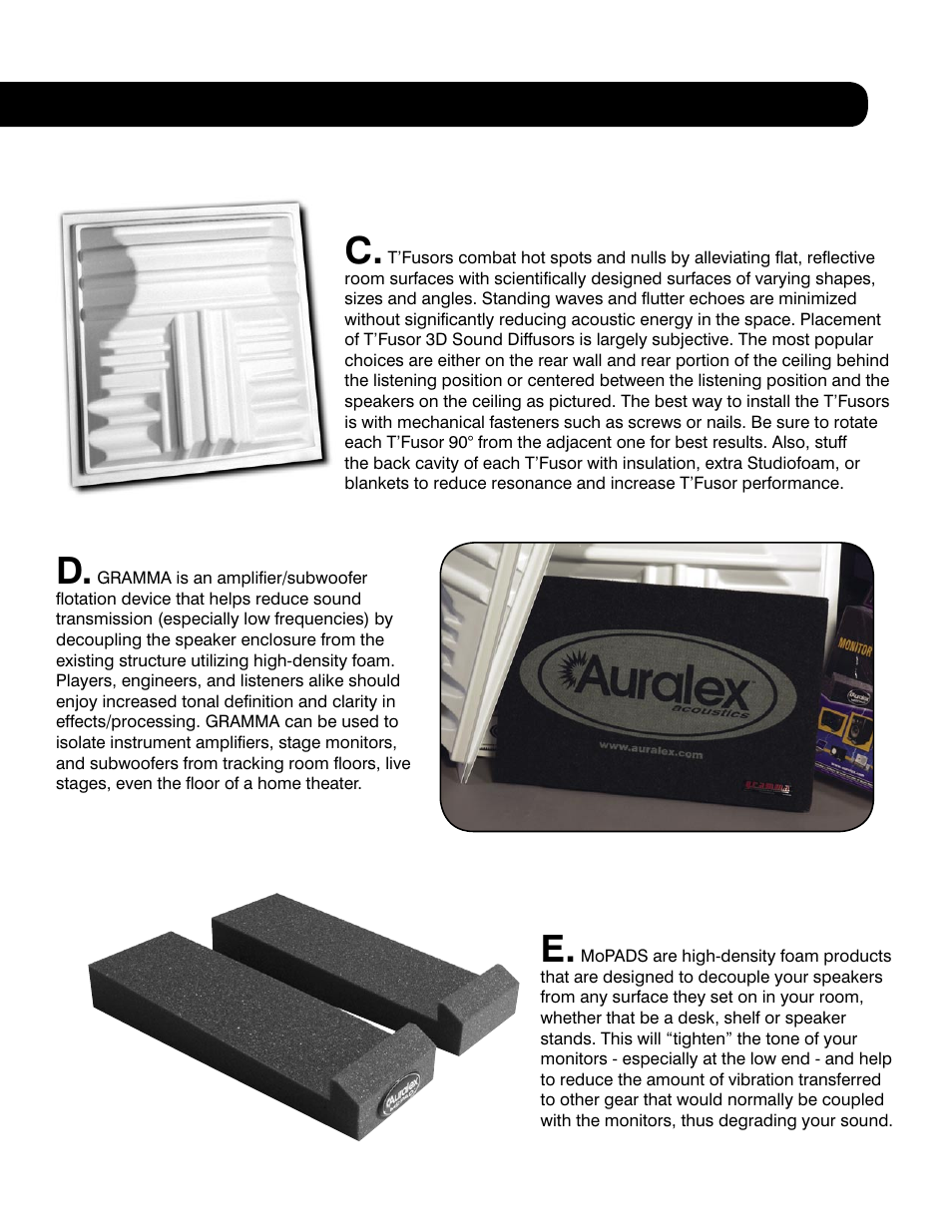 Roominators d240xi-dst™ kit | Auralex Acoustics Roominators Designer Series User Manual | Page 3 / 4