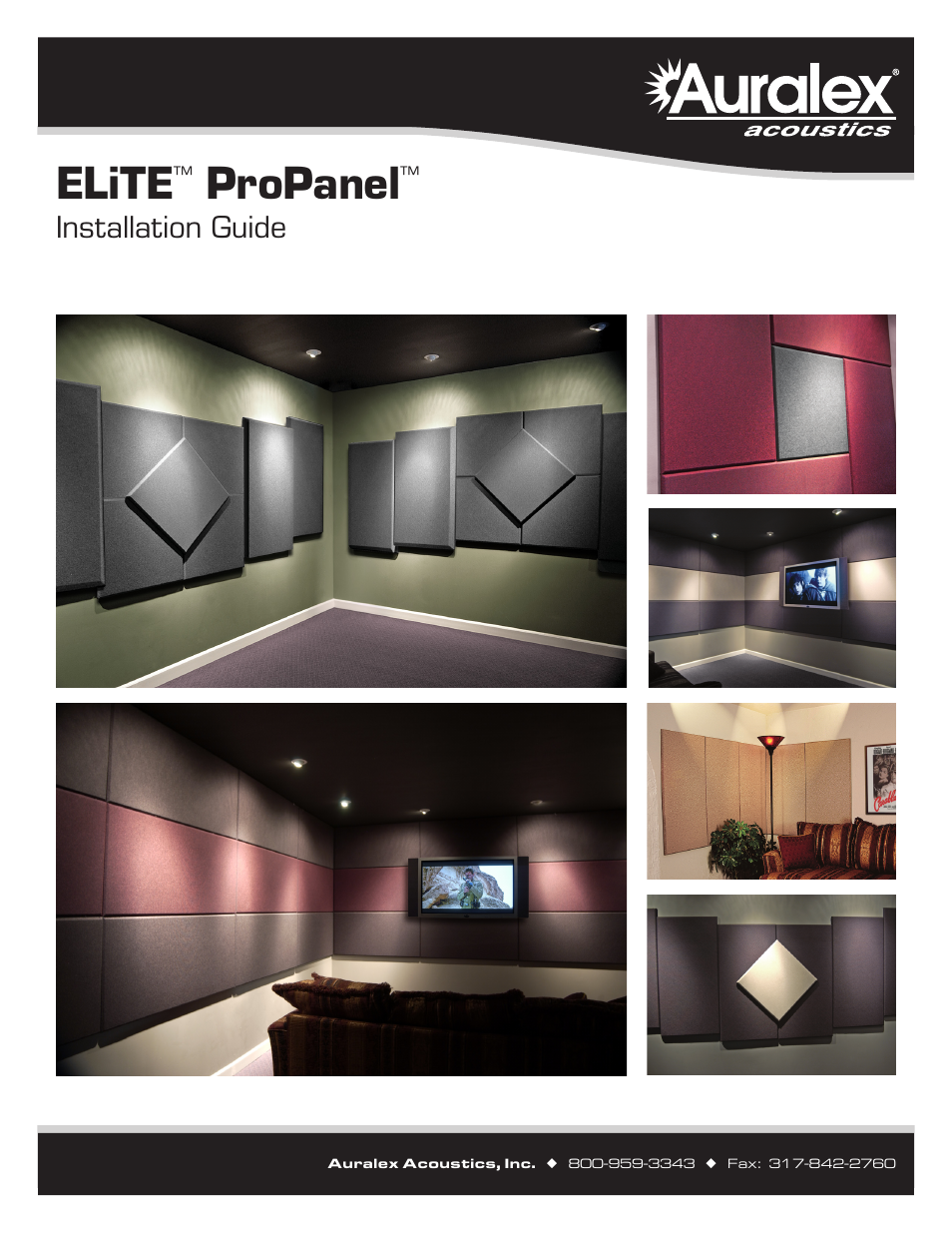 Auralex Acoustics ELiTE ProPanel Panels User Manual | 8 pages