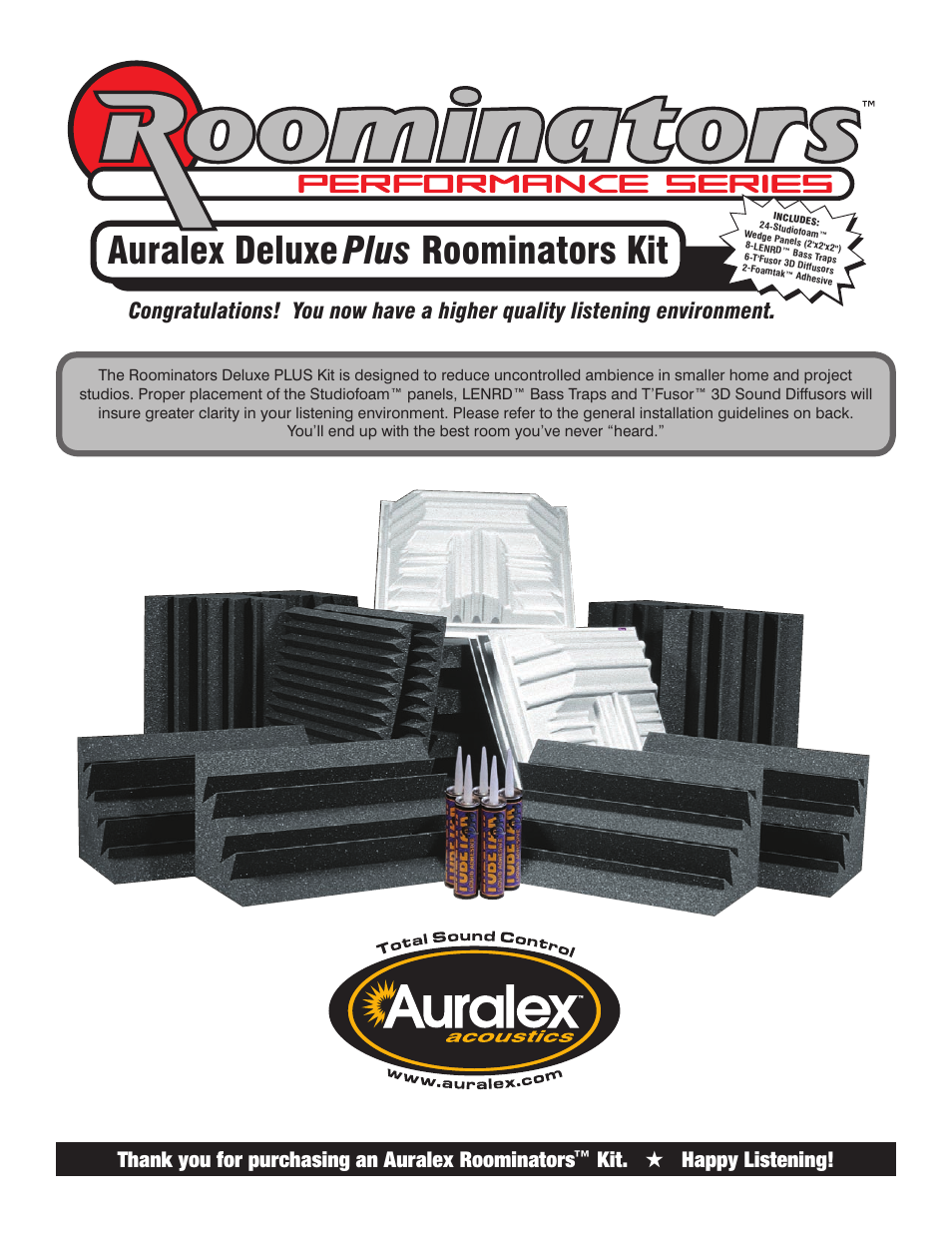 Auralex Acoustics Auralex PlatFoam none User Manual | 2 pages