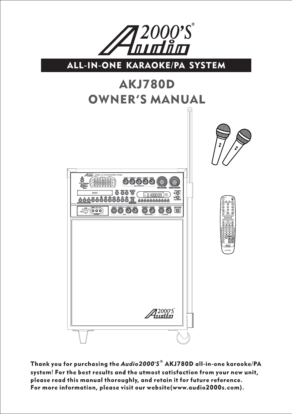 Audio2000's AKJ780D User Manual | 32 pages