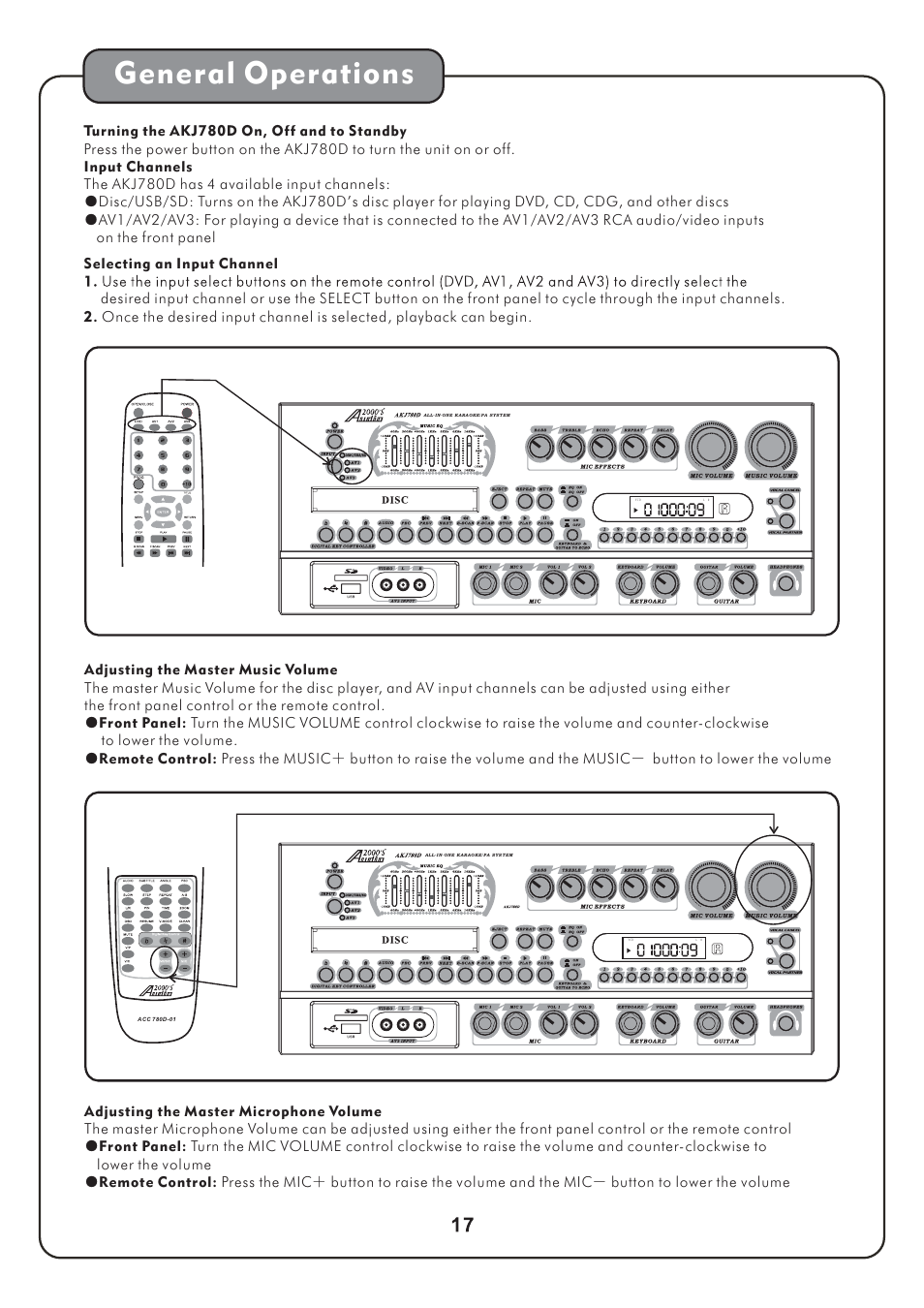 General operations | Audio2000's AKJ780D User Manual | Page 20 / 32