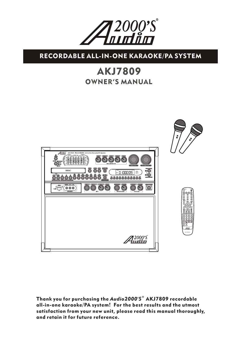 Audio2000's AKJ7809 User Manual | 35 pages
