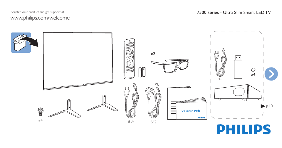 Philips 7000 series Flacher Smart Full HD-LED-Fernseher User Manual | 16 pages
