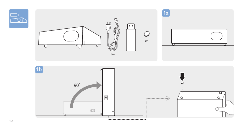 1a 1b | Philips 7000 series Flacher Smart Full HD-LED-Fernseher User Manual | Page 10 / 16