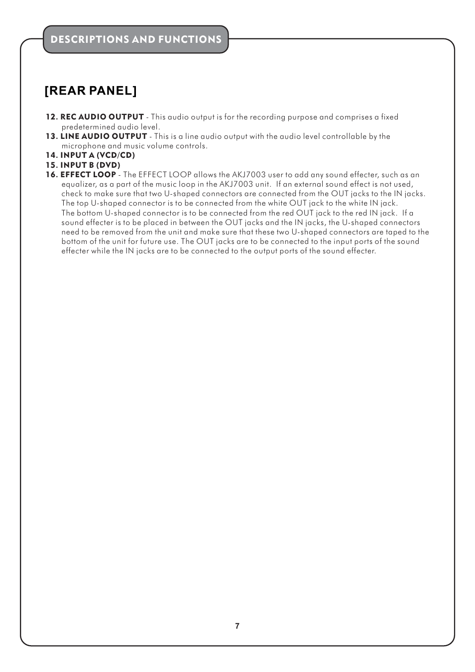 Audio2000's AKJ7003 User Manual | Page 9 / 17