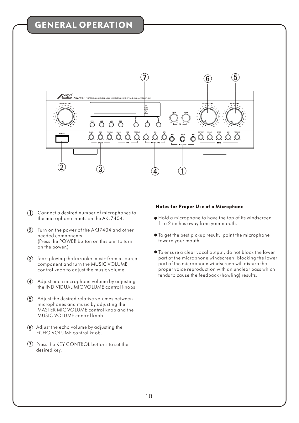 页 12, General operation | Audio2000's AKJ7404 User Manual | Page 12 / 17