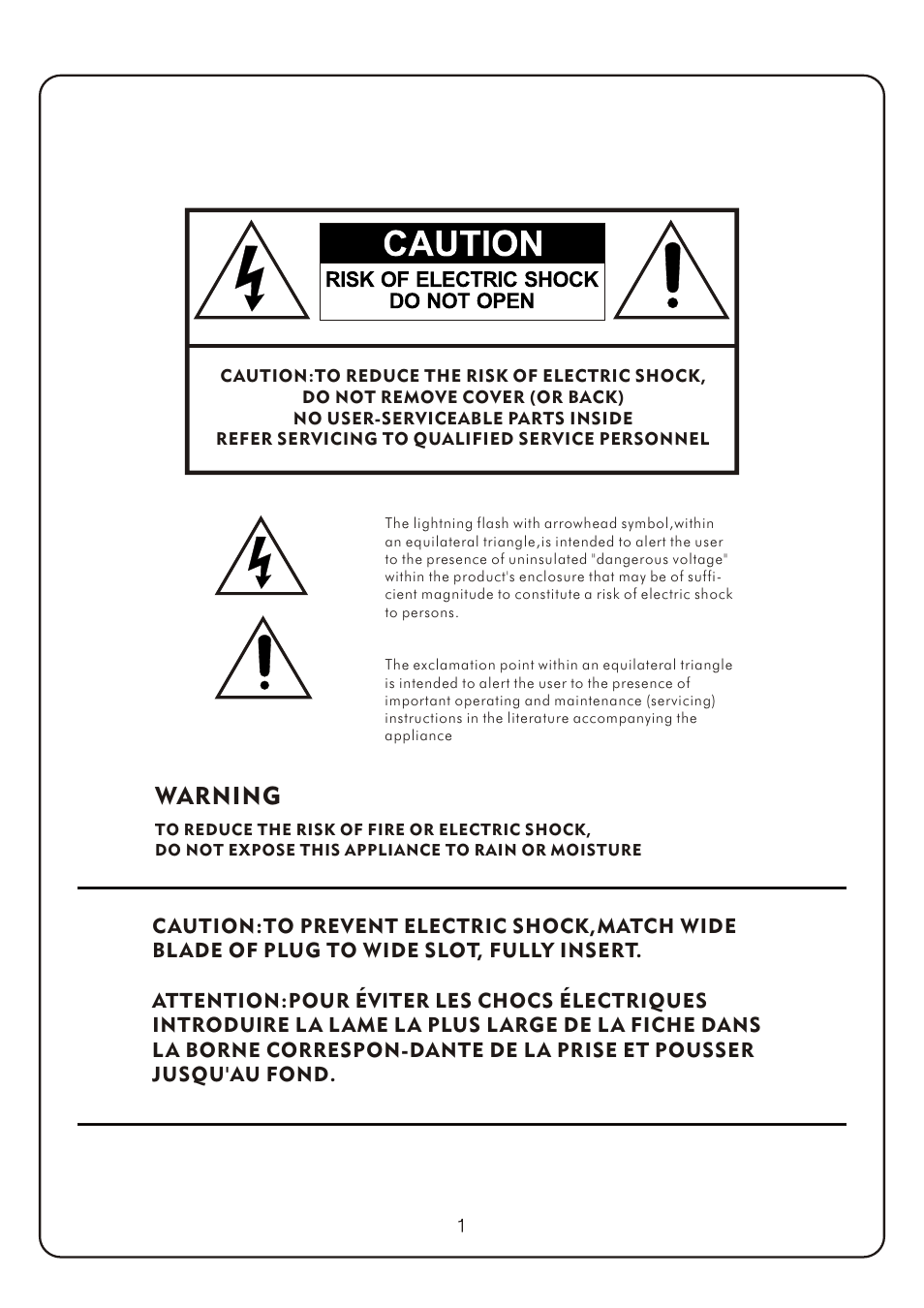 Warning | Audio2000's AKJ7404 User Manual | Page 3 / 17