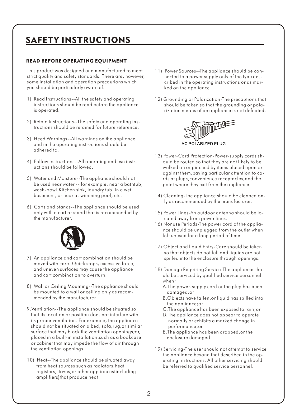 Safety instructions | Audio2000's AKJ7404 User Manual | Page 4 / 17