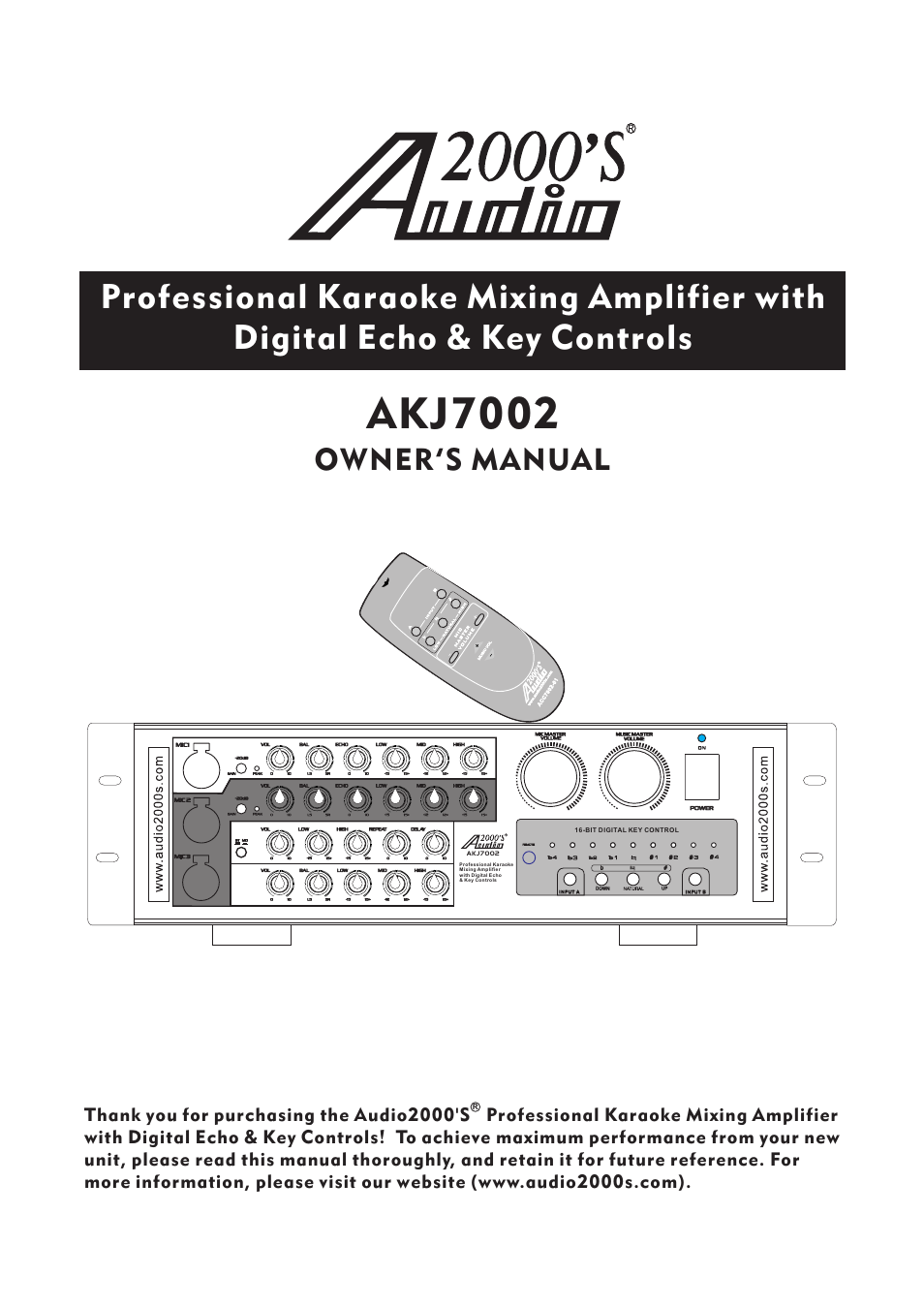 Audio2000's AKJ7002 User Manual | 17 pages