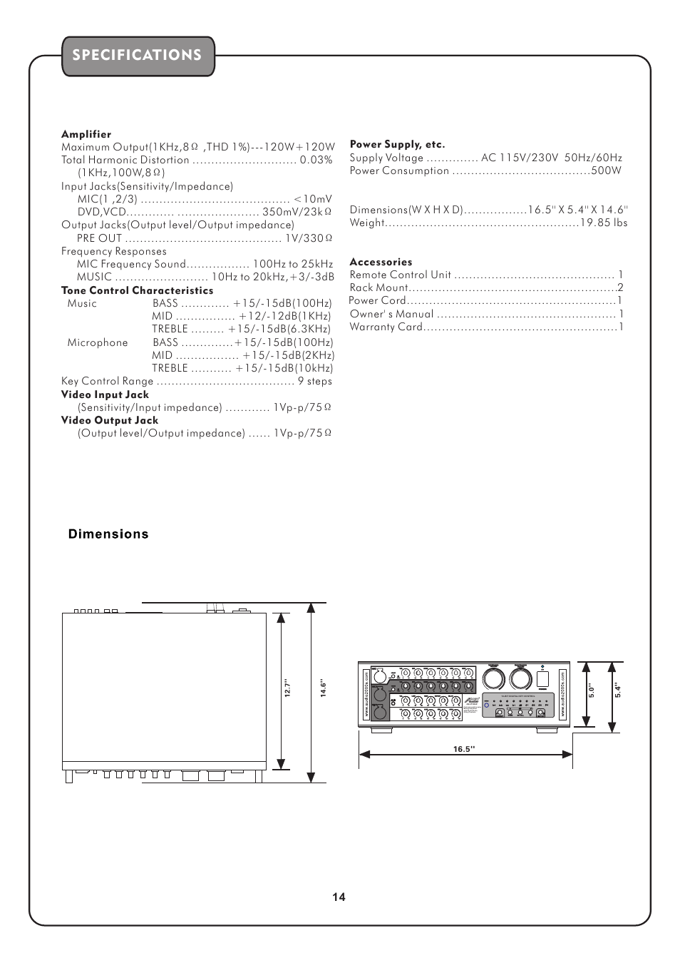 页 16, Specifications, Do wn | Nat ur al, Nat ur al up up | Audio2000's AKJ7002 User Manual | Page 16 / 17