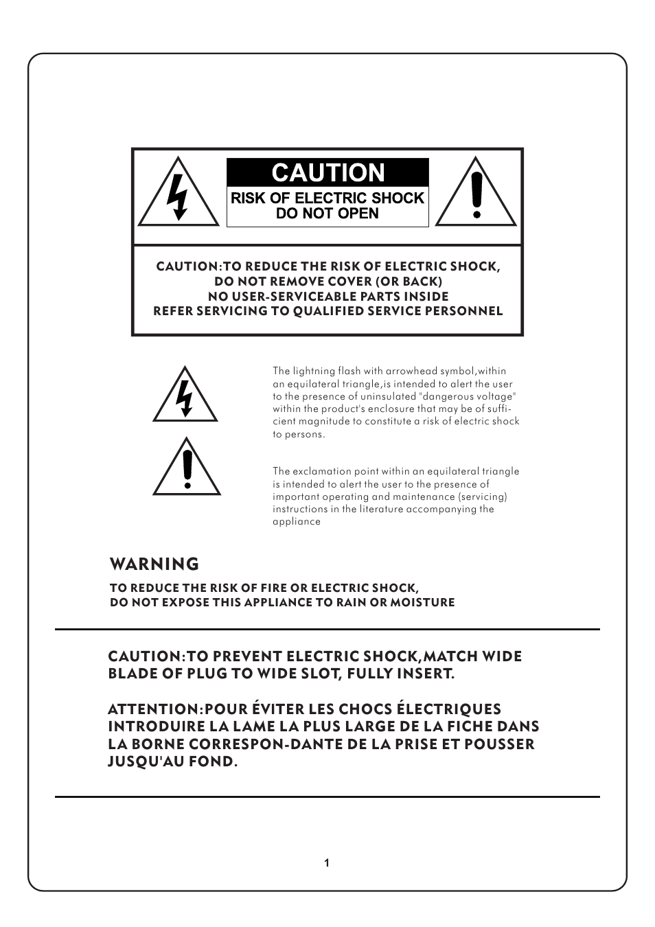 Warning | Audio2000's AKJ7002 User Manual | Page 3 / 17