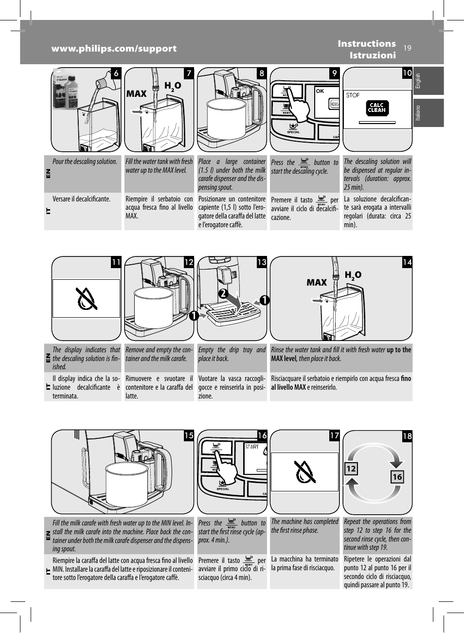 Philips Saeco Intelia Evo Kaffeevollautomat User Manual | Page 19 / 74