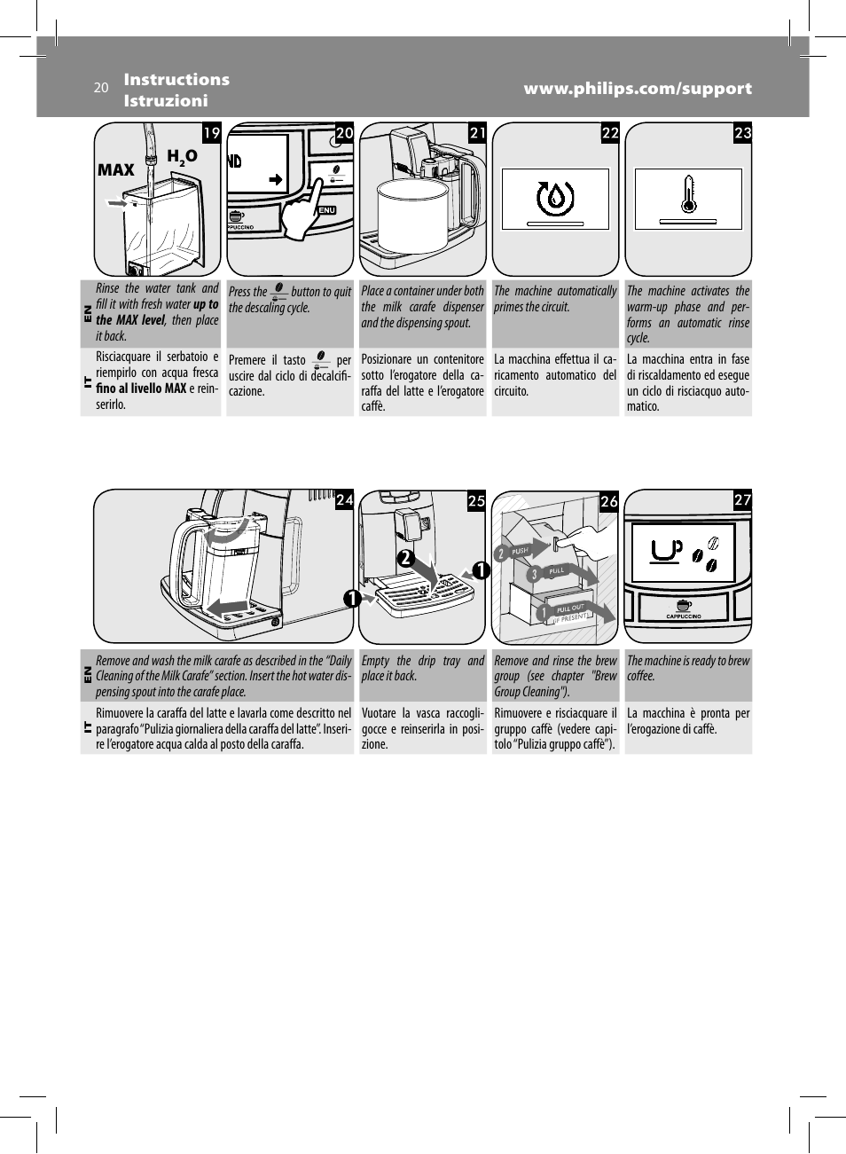 Philips Saeco Intelia Evo Kaffeevollautomat User Manual | Page 20 / 74