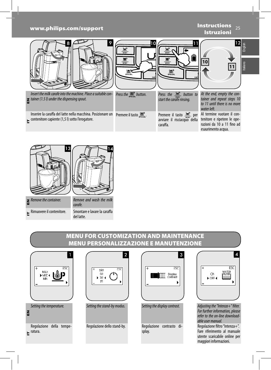 Philips Saeco Intelia Evo Kaffeevollautomat User Manual | Page 25 / 74