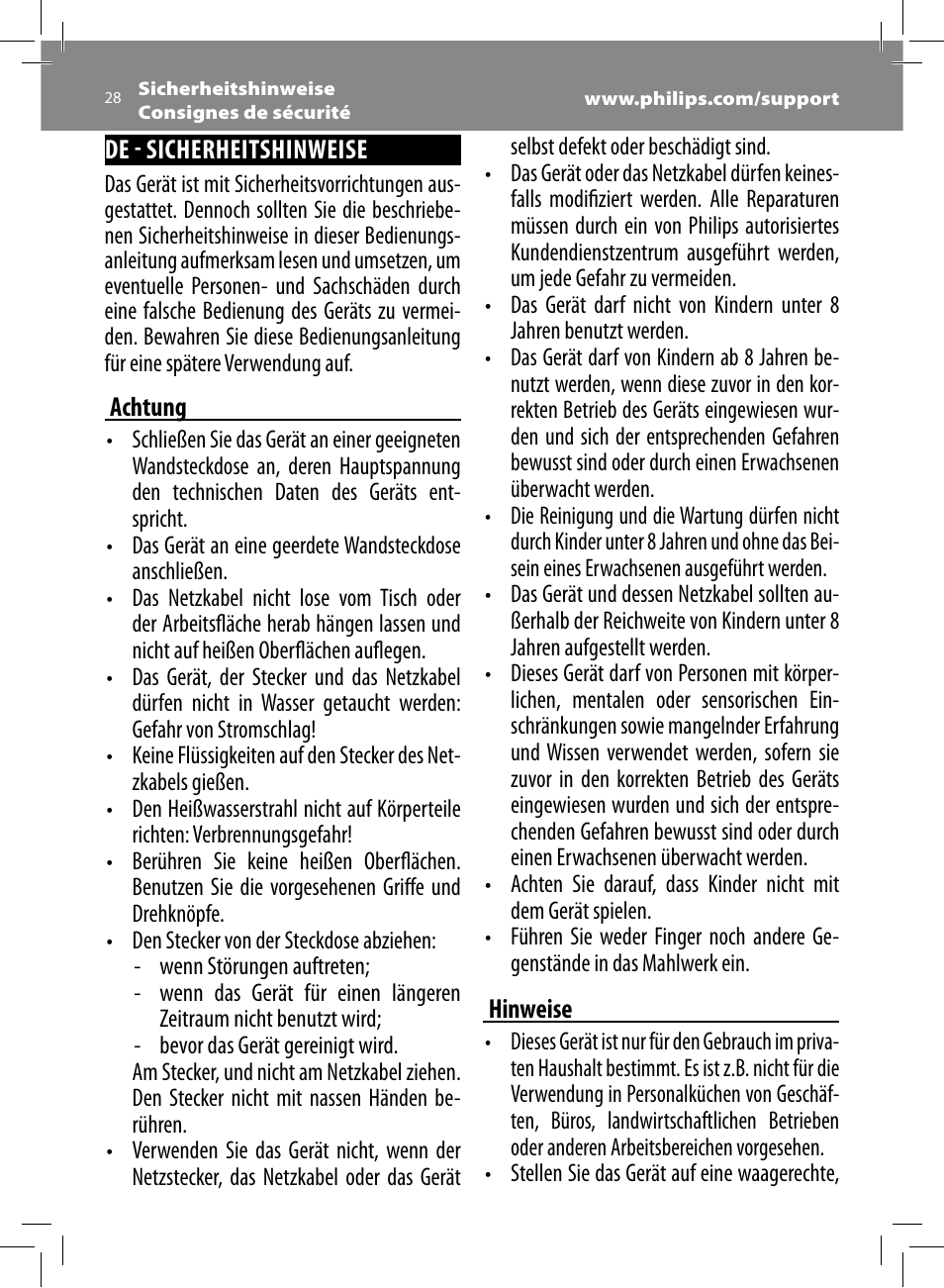 Philips Saeco Intelia Evo Kaffeevollautomat User Manual | Page 28 / 74