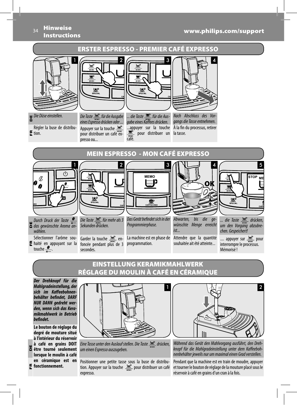 Philips Saeco Intelia Evo Kaffeevollautomat User Manual | Page 34 / 74