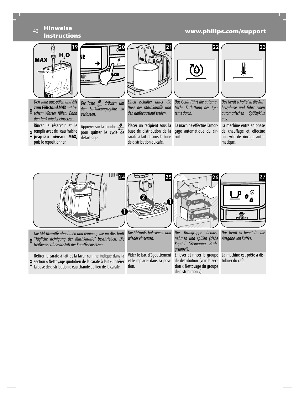 Philips Saeco Intelia Evo Kaffeevollautomat User Manual | Page 42 / 74