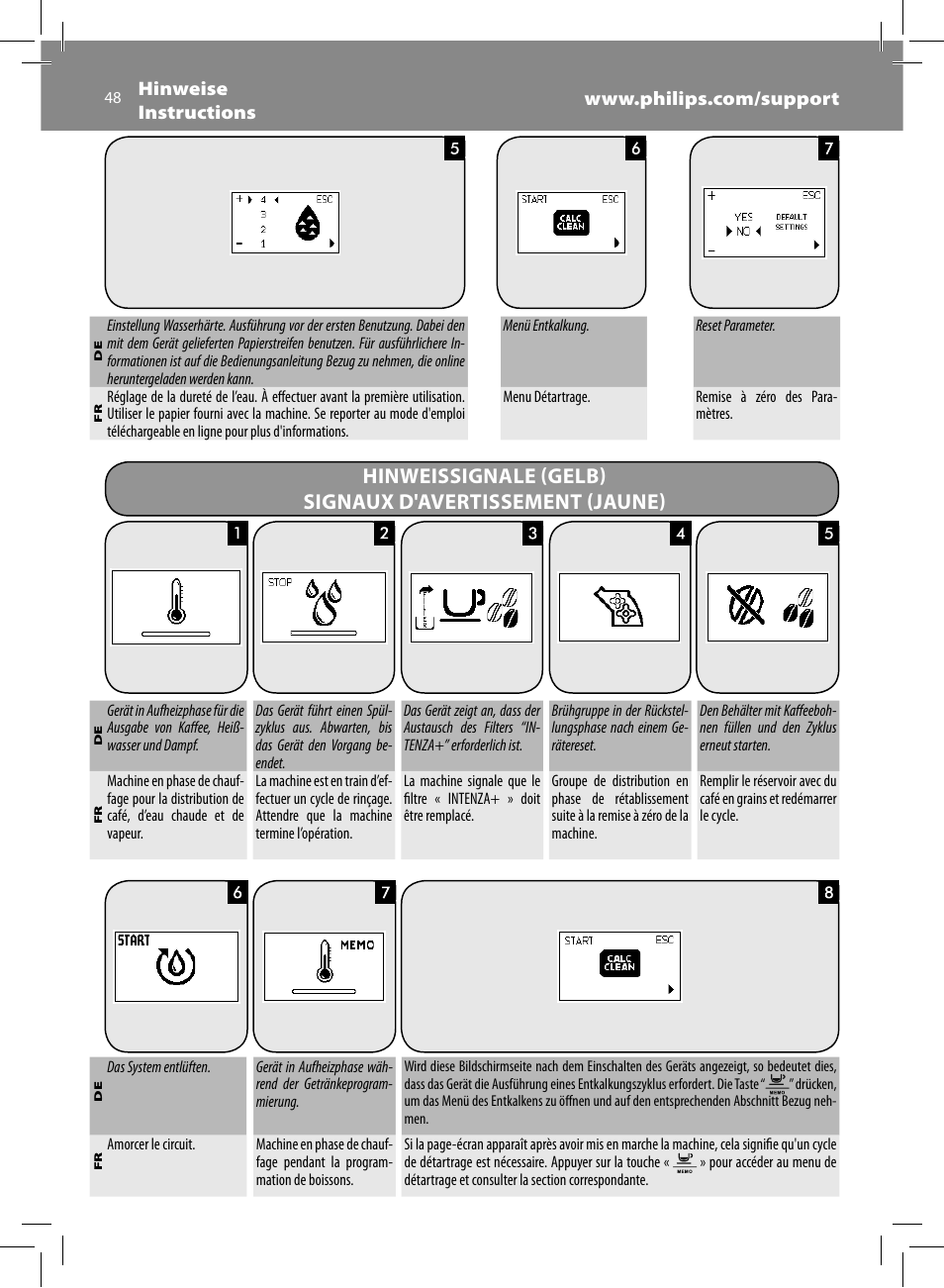 Philips Saeco Intelia Evo Kaffeevollautomat User Manual | Page 48 / 74