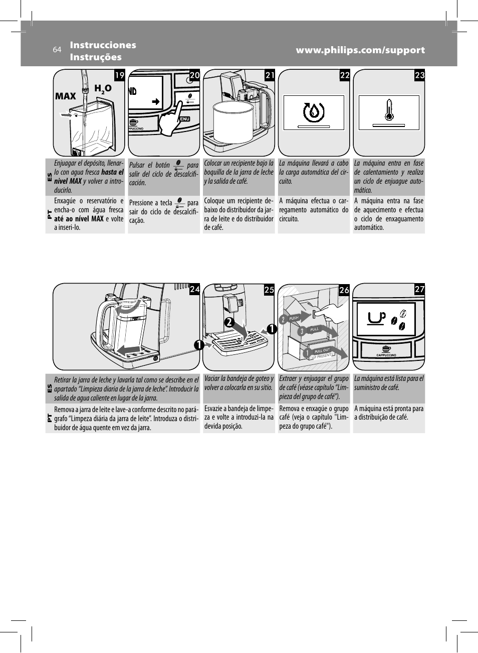 Philips Saeco Intelia Evo Kaffeevollautomat User Manual | Page 64 / 74