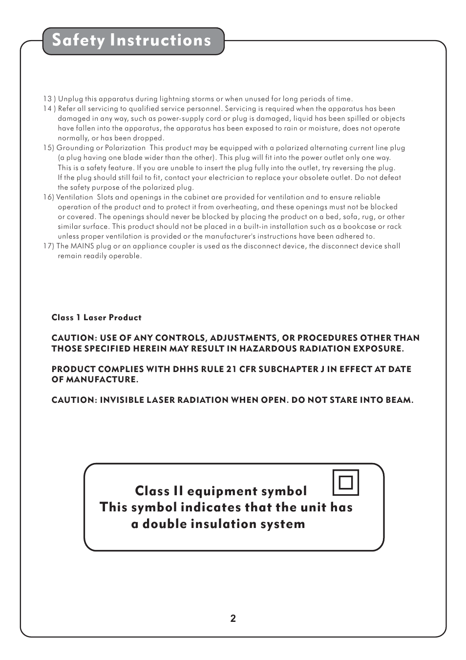 Safety instructions | Audio2000's AKJ780E User Manual | Page 5 / 32