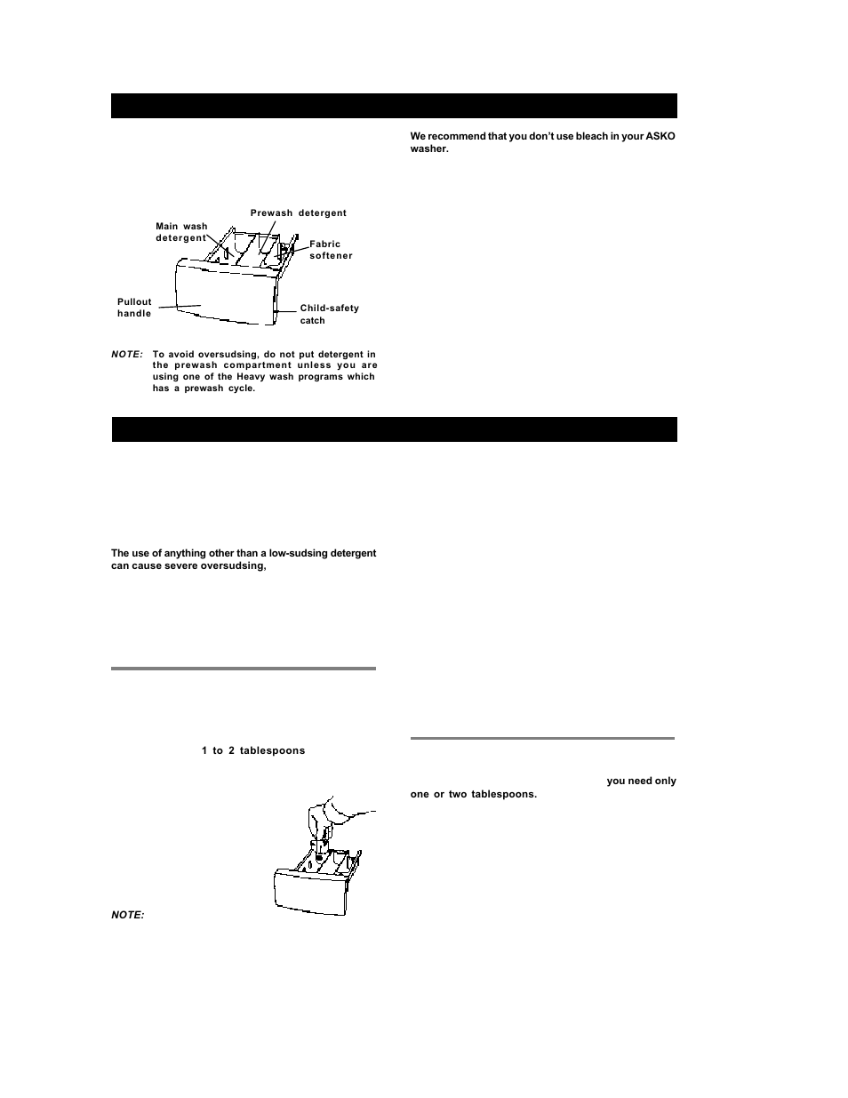 Detergents | ASKO W6641 W661 User Manual | Page 8 / 24