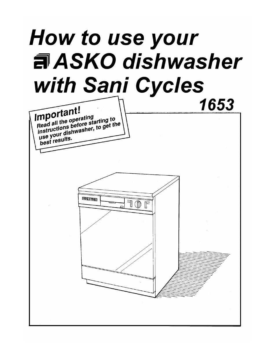 ASKO 1653 User Manual | 20 pages