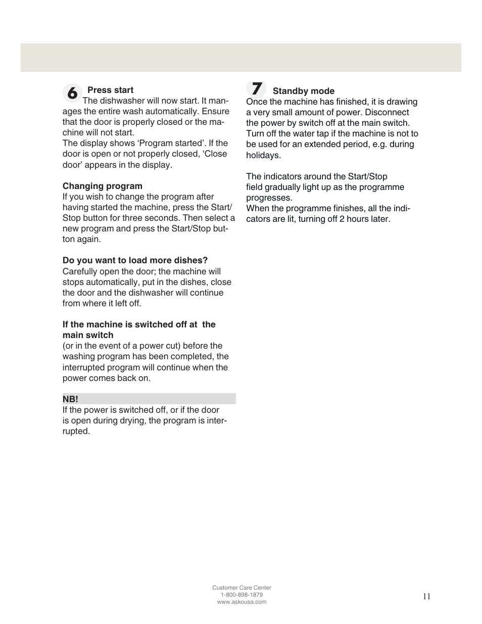 ASKO D5122 User Manual | Page 11 / 28