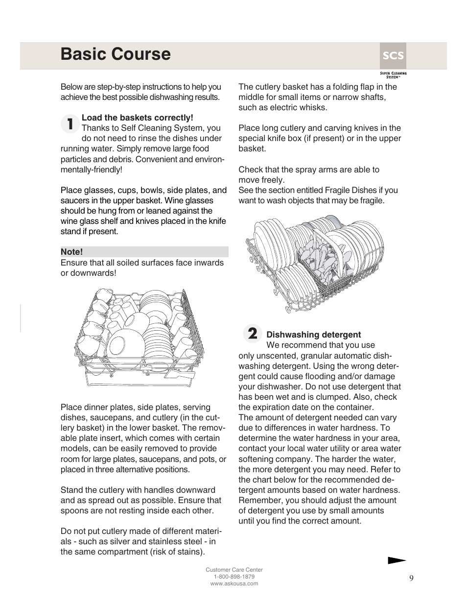 Basic course | ASKO D5122 User Manual | Page 9 / 28