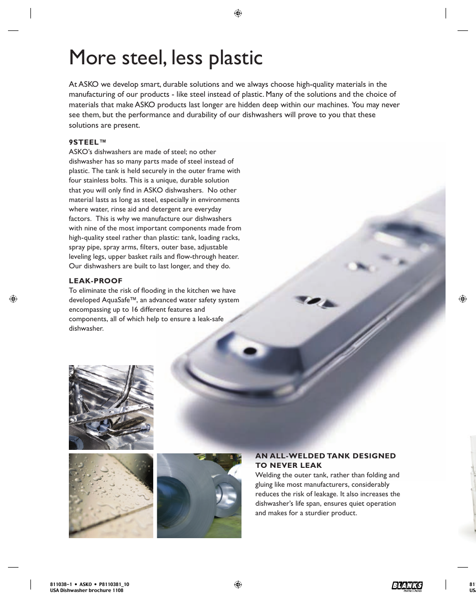 More steel, less plastic | ASKO D3112 User Manual | Page 10 / 32